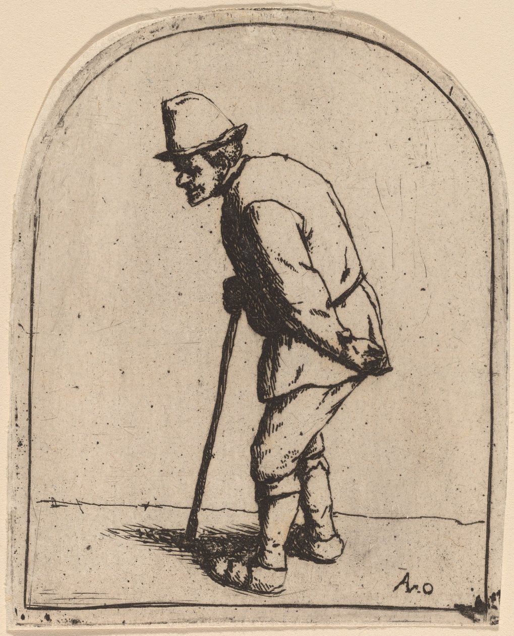 Paysanne avec le dos courbé - Adriaen van Ostade