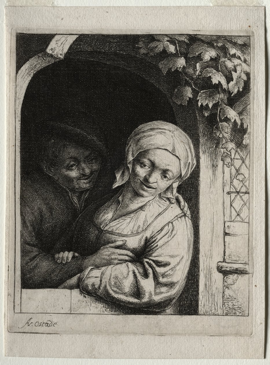 Tendresse rurale (Romance villageoise) - Adriaen van Ostade
