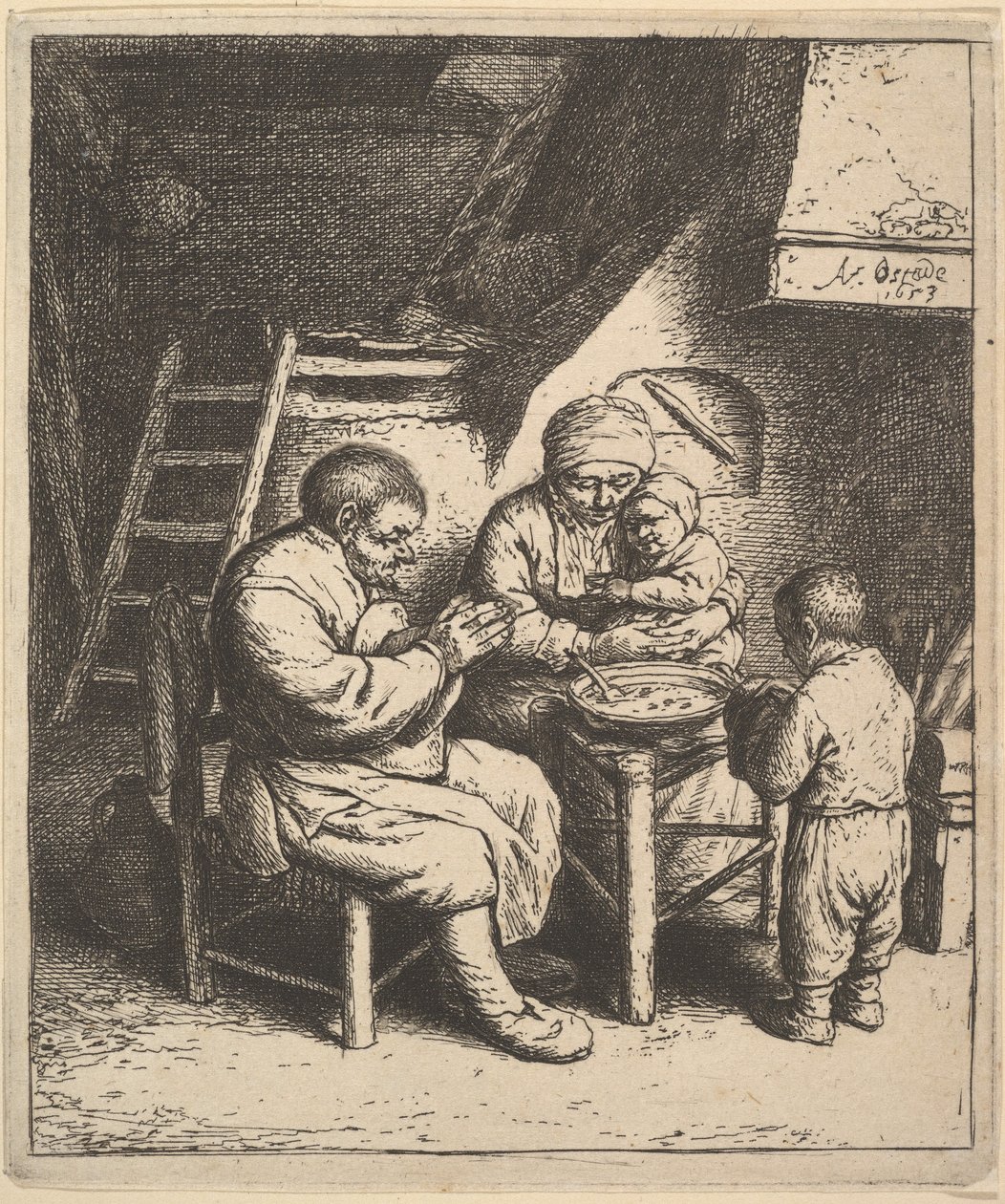 La bénédiction - Adriaen van Ostade
