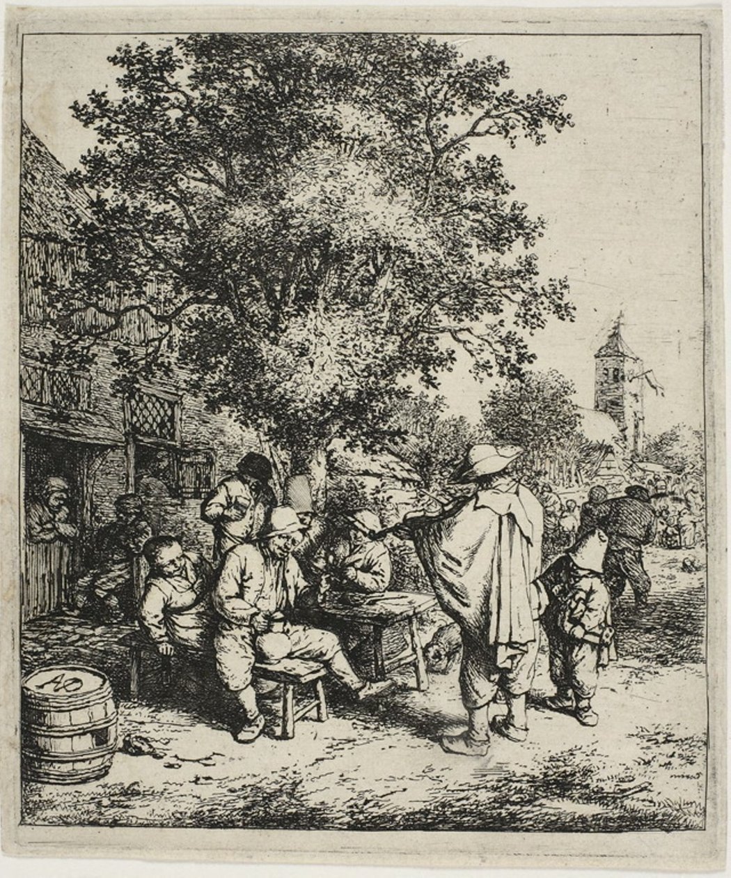 Le violoniste et le garçon à la vielle - Adriaen van Ostade