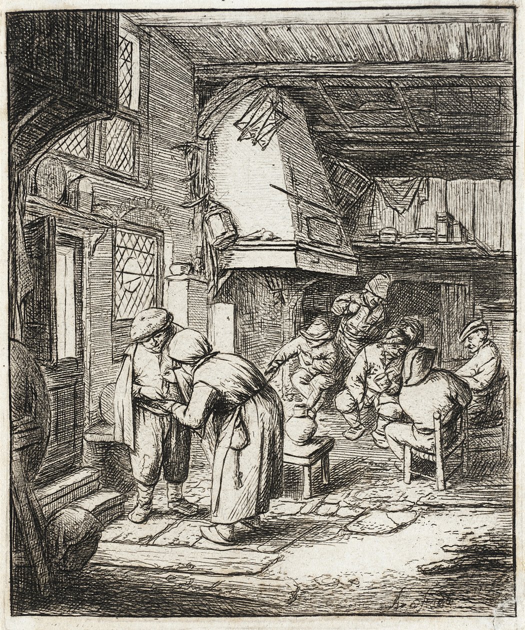 Le paysan qui règle sa dette - Adriaen van Ostade