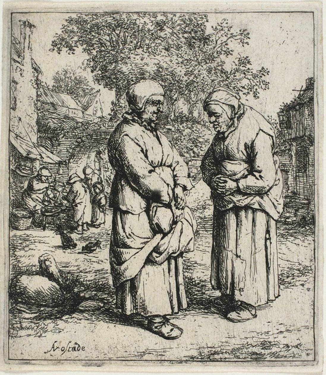 Les deux commères - Adriaen van Ostade