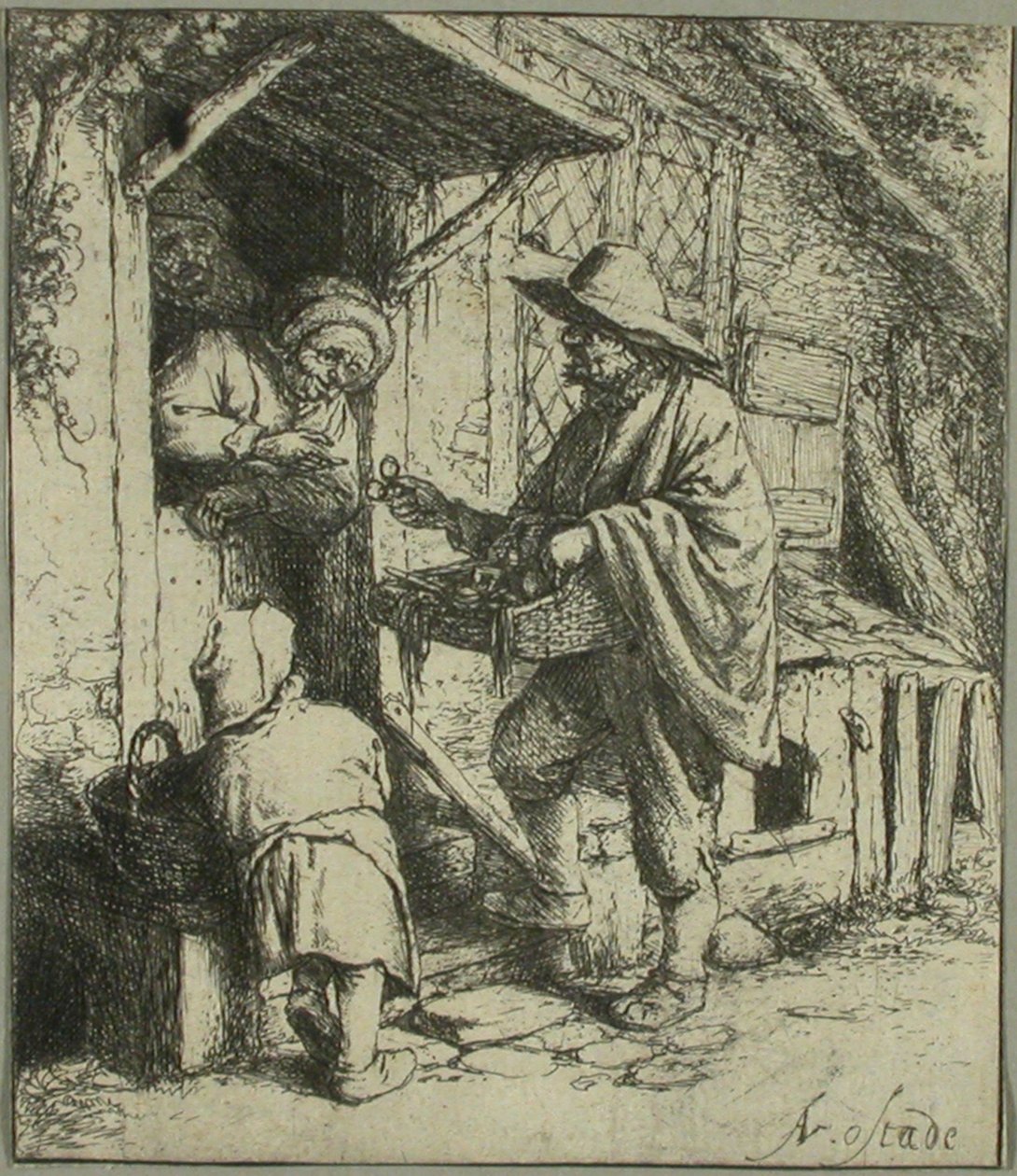 Le vendeur de lunettes - Adriaen van Ostade