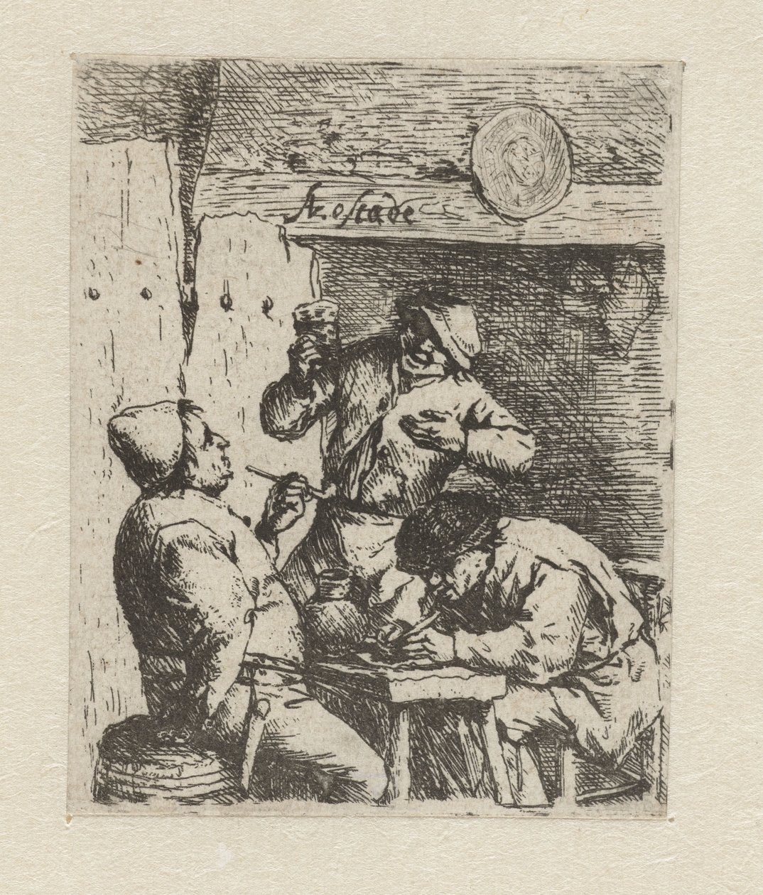 Deux fumeurs et un buveur dans une auberge (Les fumeurs) - Adriaen van Ostade