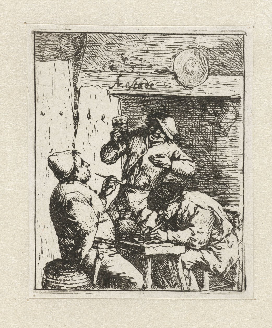Deux fumeurs et un buveur dans une auberge (Les fumeurs) - Adriaen van Ostade