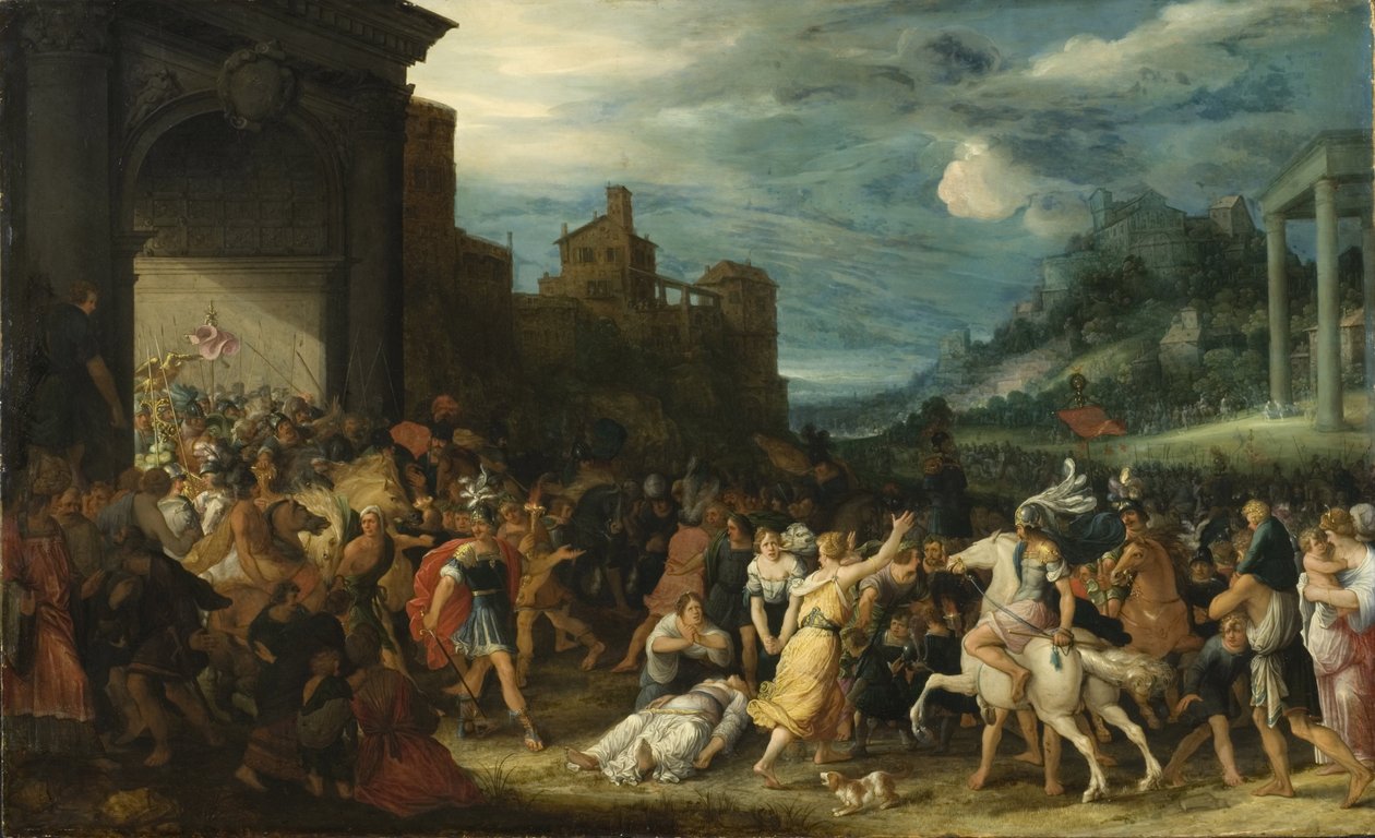 Les Horace entrent dans Rome - Adriaen van Stalbemt