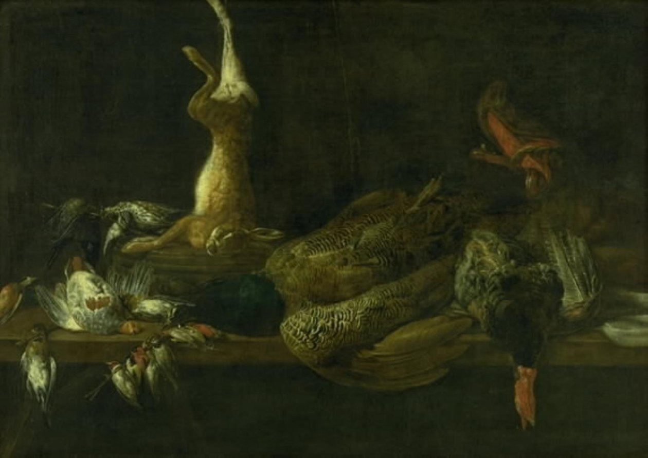 Nature morte avec gibier sur une table - Adriaen van Utrecht