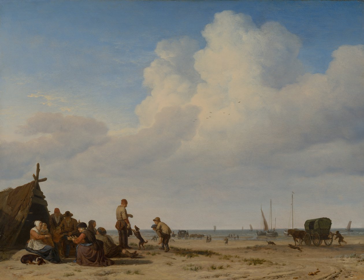 Scène de plage - Adriaen van de Velde
