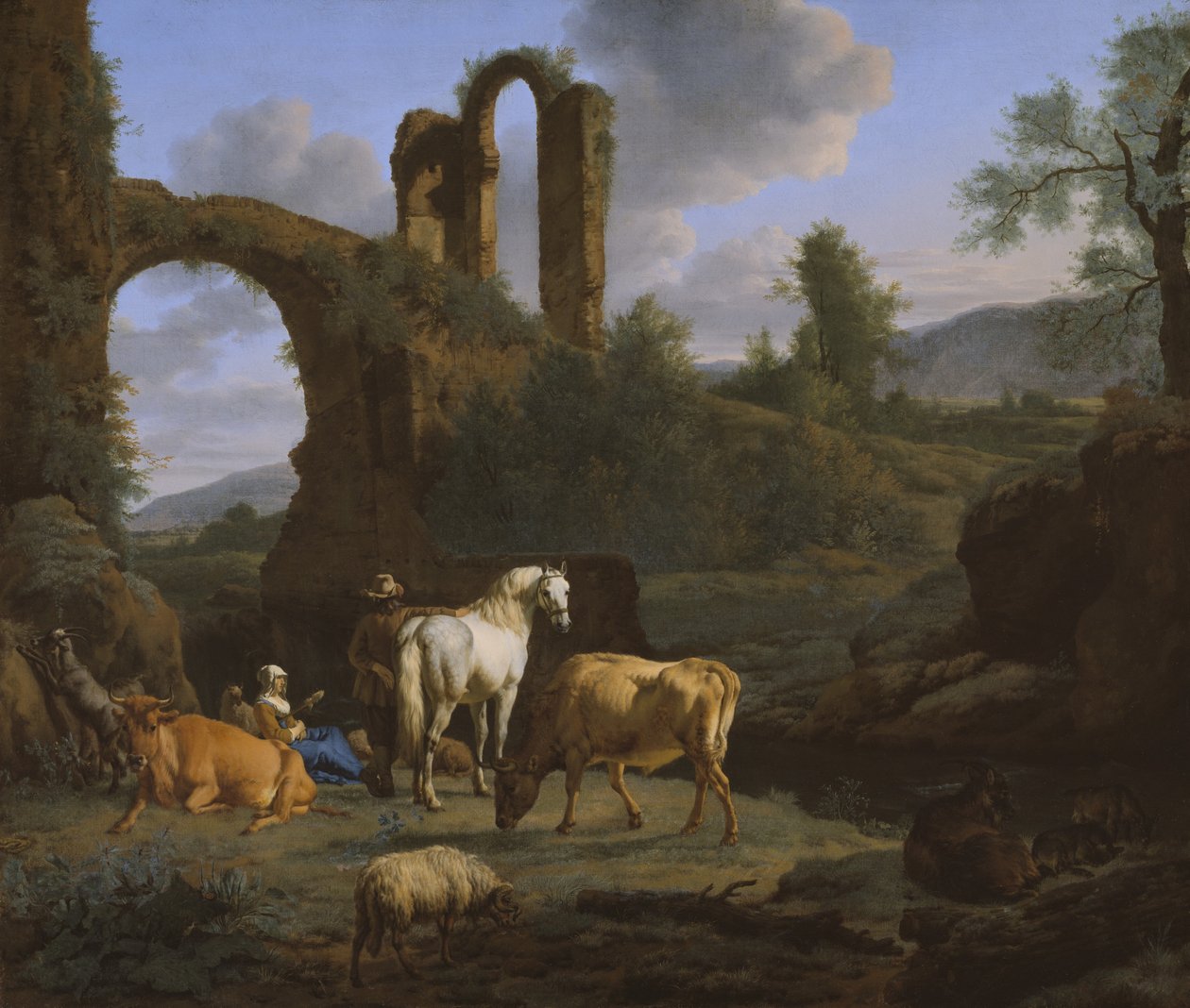 Paysage pastoral avec ruines, 1664 - Adriaen van de Velde