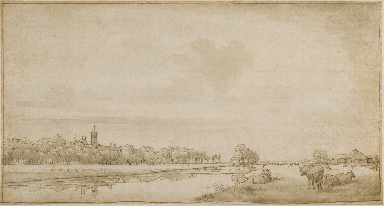 La maison à la petite tour, vue du nord-est - Adriaen van de Velde