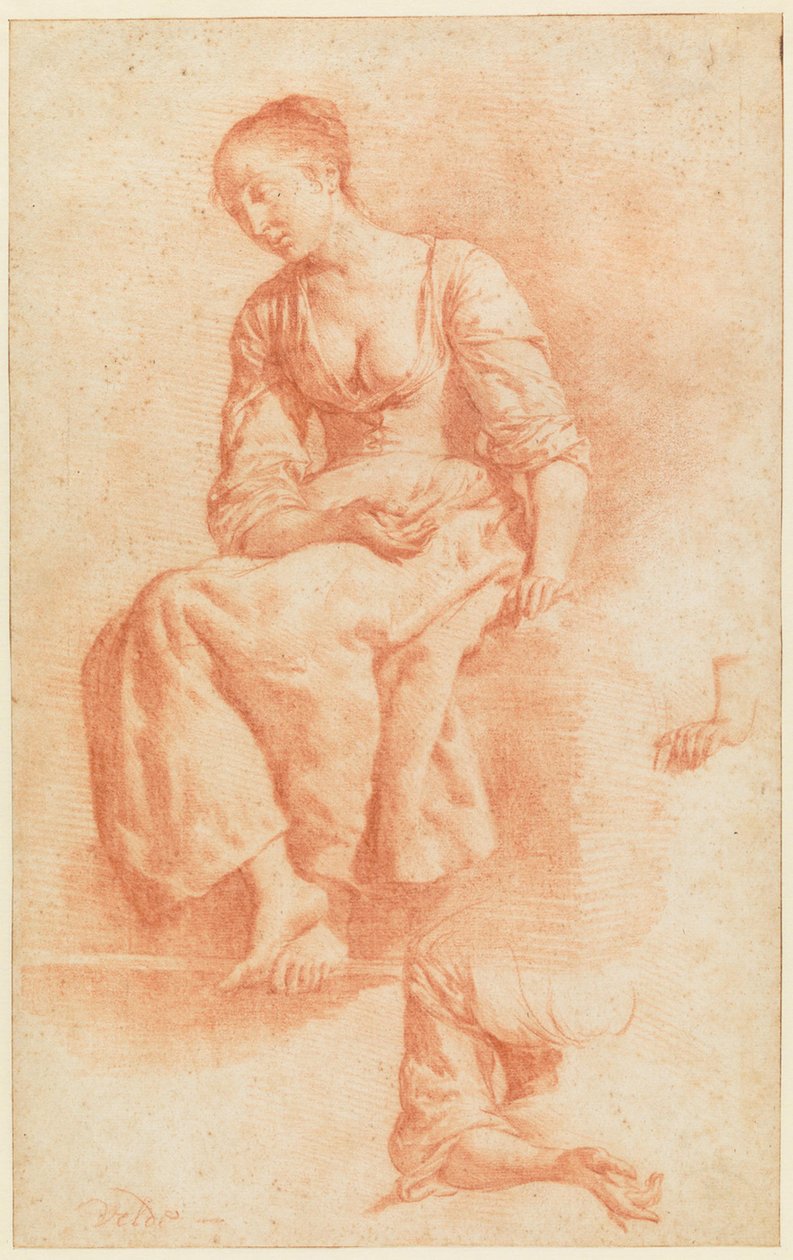 Jeune fille assise - Adriaen van de Velde