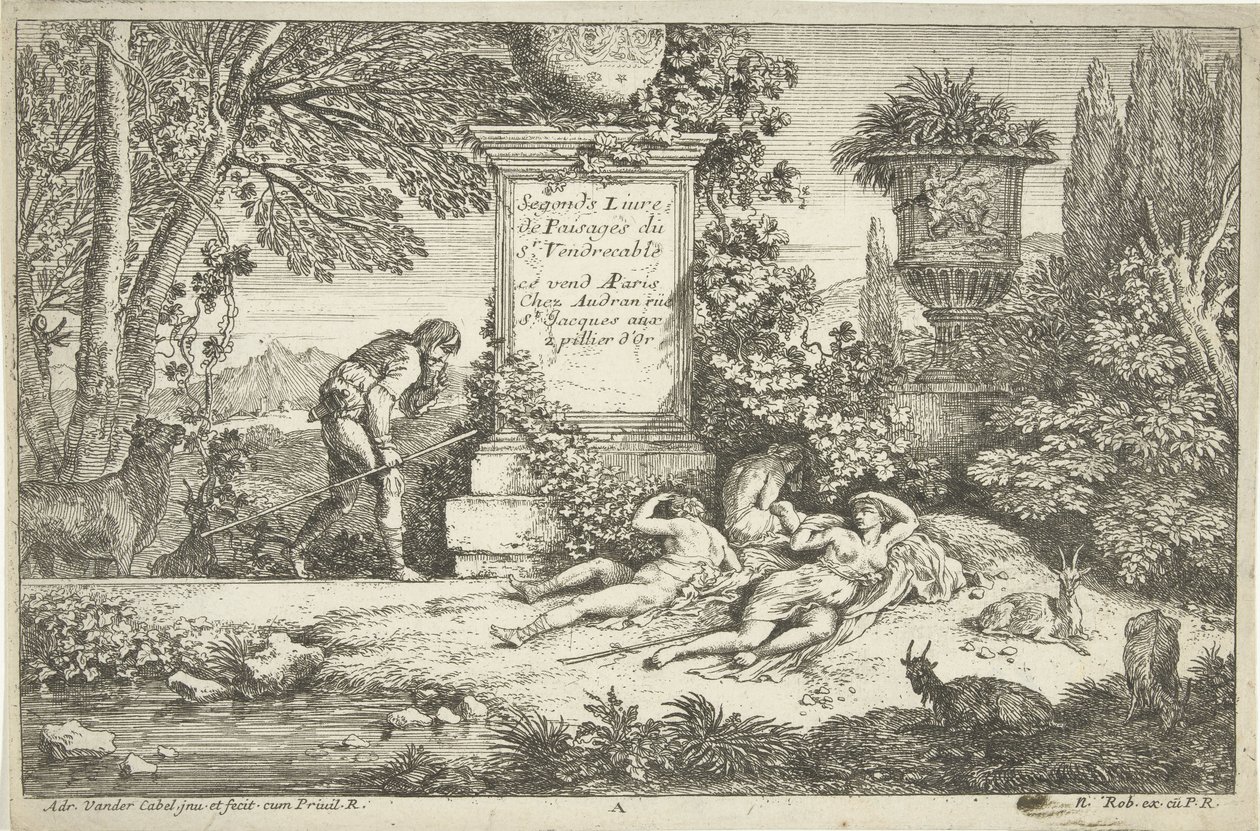 Bergères endormies - Adriaen van der Kabel