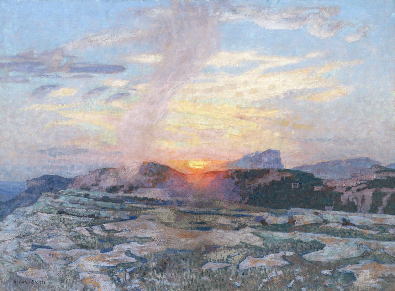 Coucher de Soleil en Provence, vers 1927 - Adrian Scott Stokes