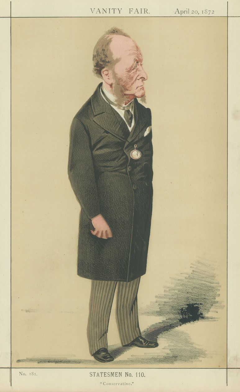 Le très honorable Gathorne Hardy (lithographie couleur) - Adriano Cecioni