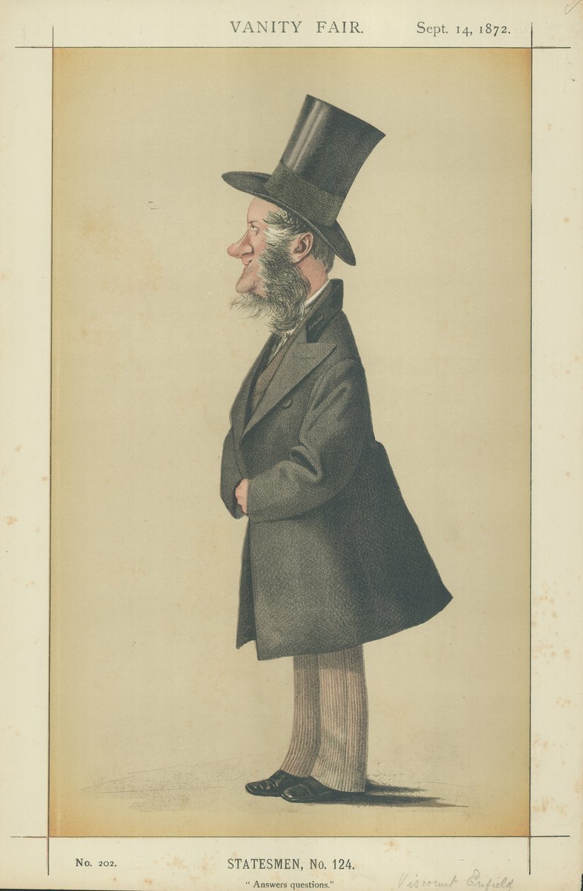 Vicomte Enfield (lithographie couleur) - Adriano Cecioni