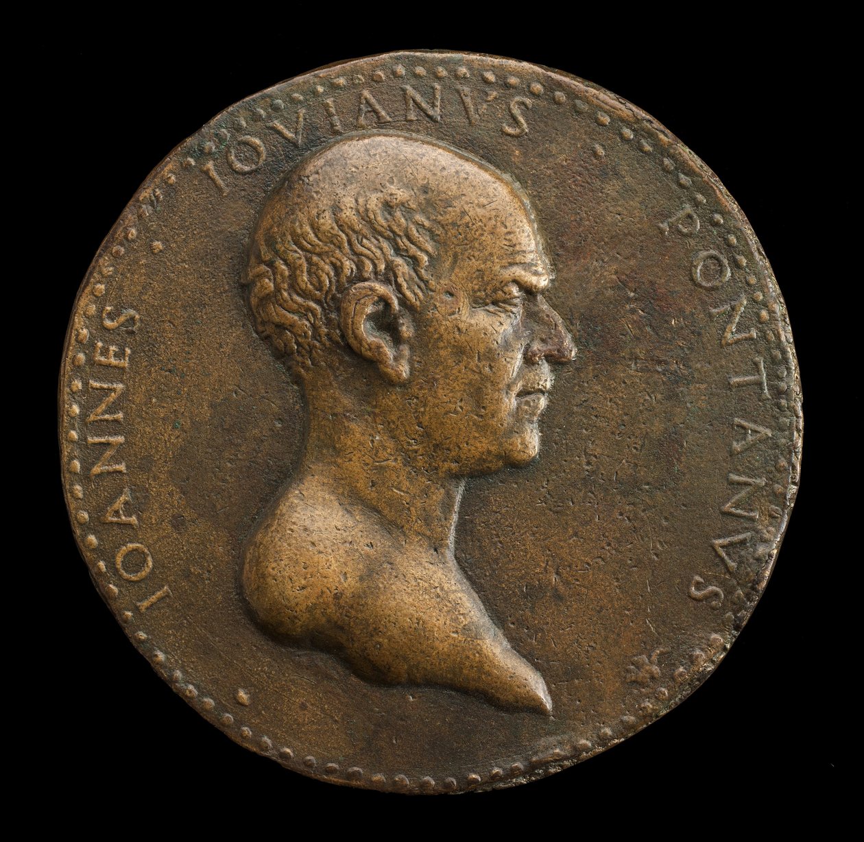 Giovanni Gioviano Pontano, 1426-1503, Poète [avers], 1488 ou après - Adriano Fiorentino