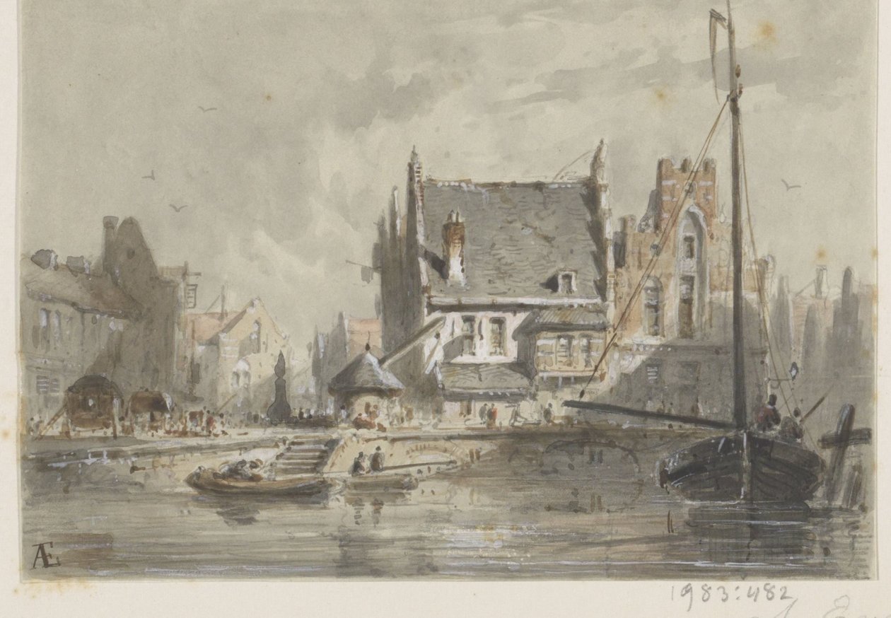 Vue de Bruges - Adrianus Eversen (signed by artist)