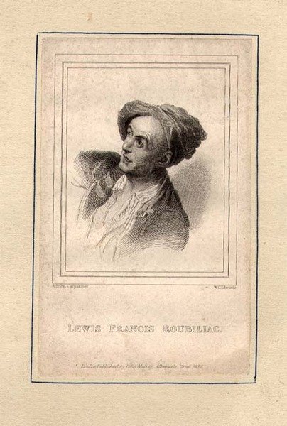 Portrait de Louis François Roubillac (1702-62), gravé par W.C. Edwards - Adrien (after) Carpentiers