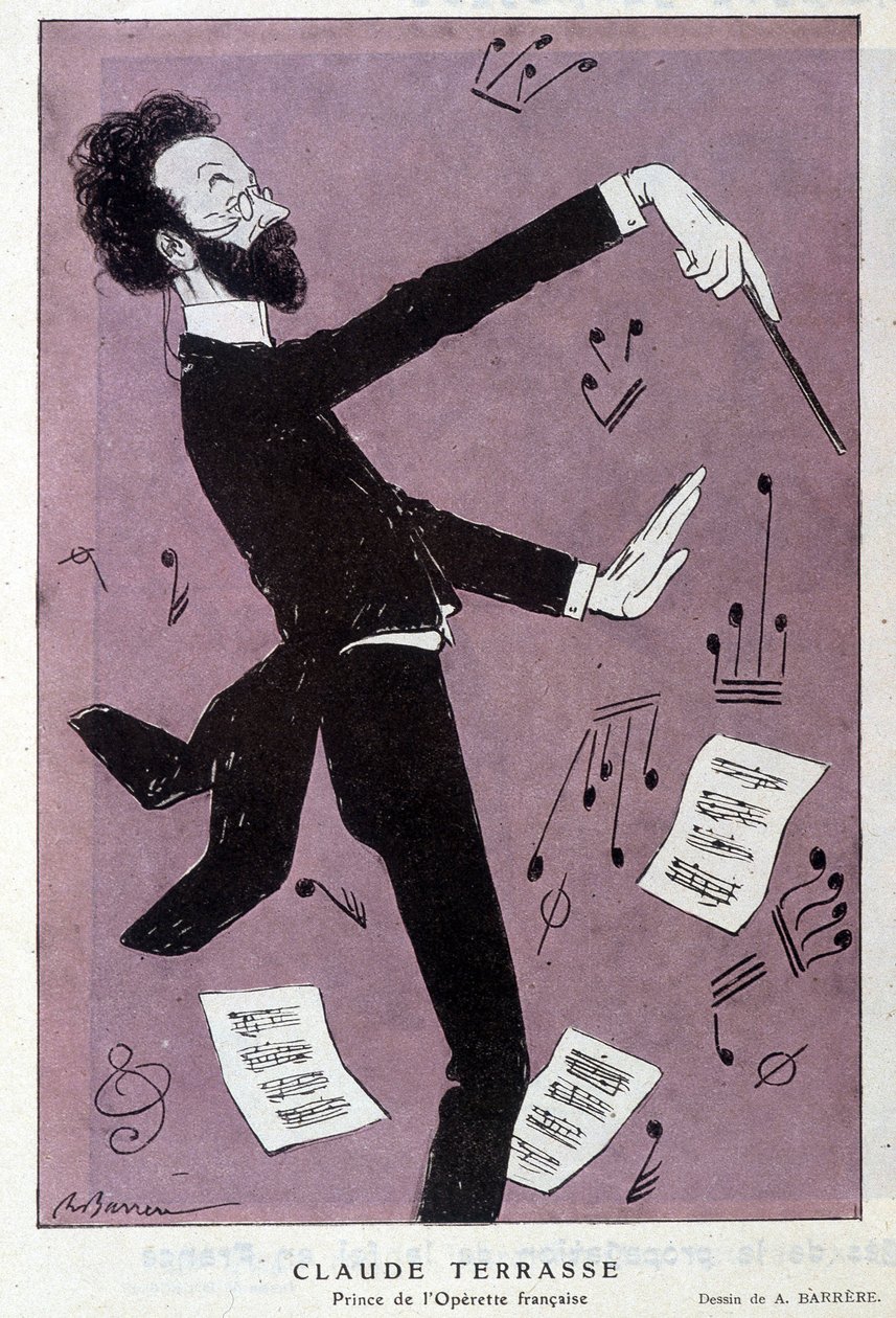 Caricature de Claude Antoine Terrasse (1867-1925), compositeur français : Prince de l