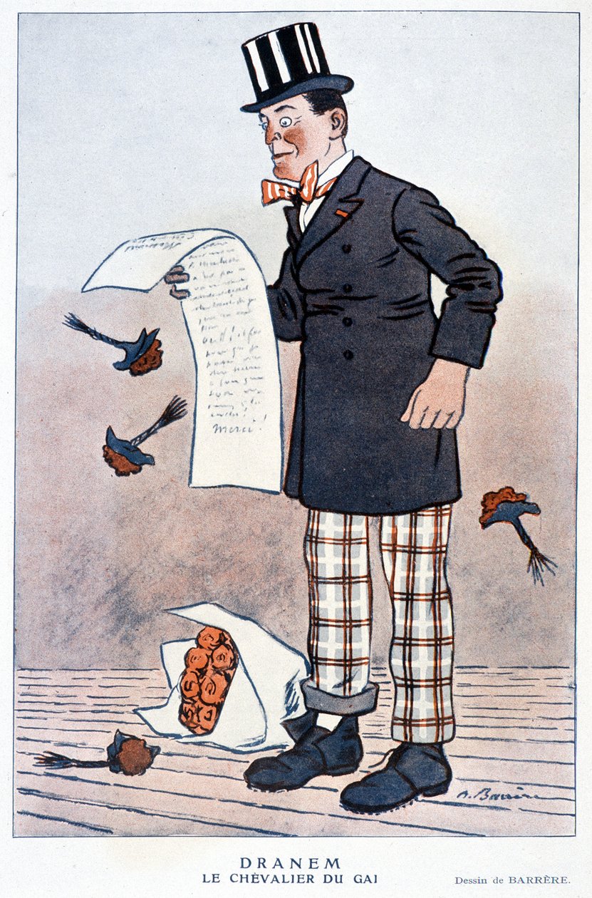 Caricature de Jules Renard (1864/1910), écrivain français, par Barrère, A. 1923 - Adrien Barrere