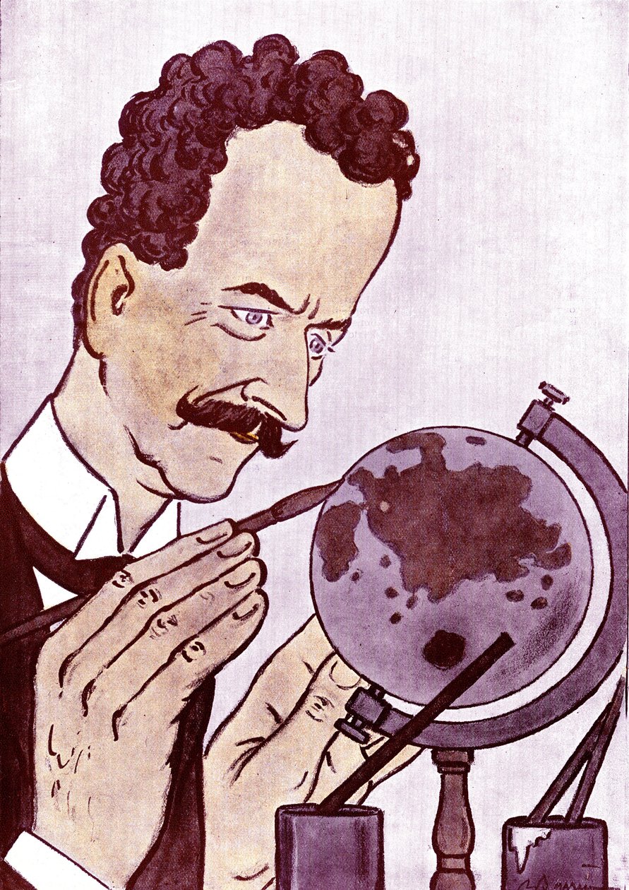 Caricature de Philippe Berthelot (1866-1934) homme politique et diplomate français - dessin d