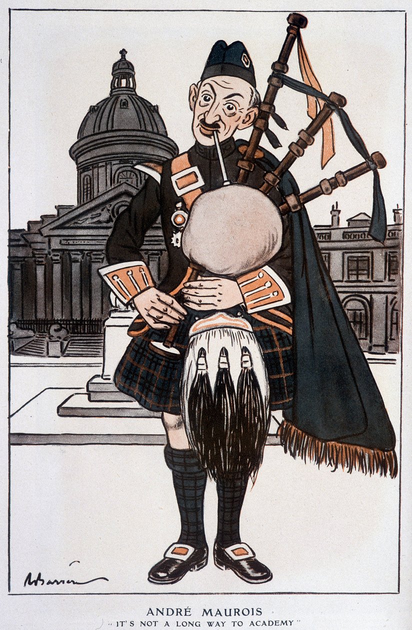 Caricature dans Academicien par André Maurois (pseudonyme d