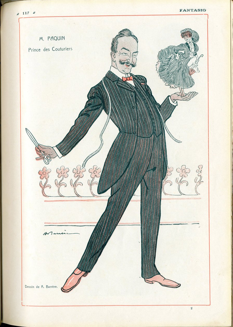 Fantasio, : Métiers, Mode - Tailleur Couturier, Paquin, 15/06/1907 (gravure) - Adrien Barrere