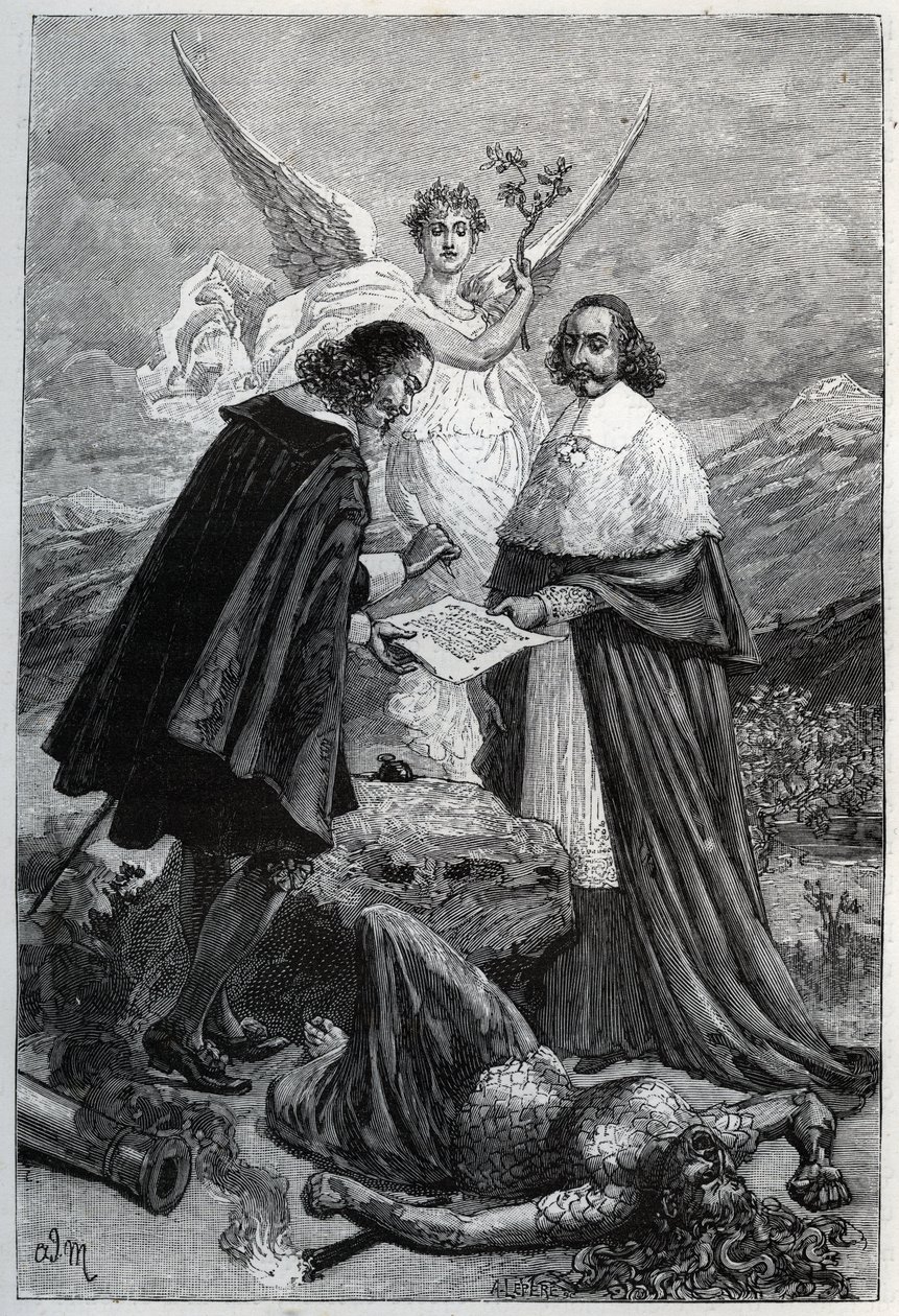 Allégorie du Traité de paix des Pyrénées du 7 novembre - Adrien Emmanuel Marie