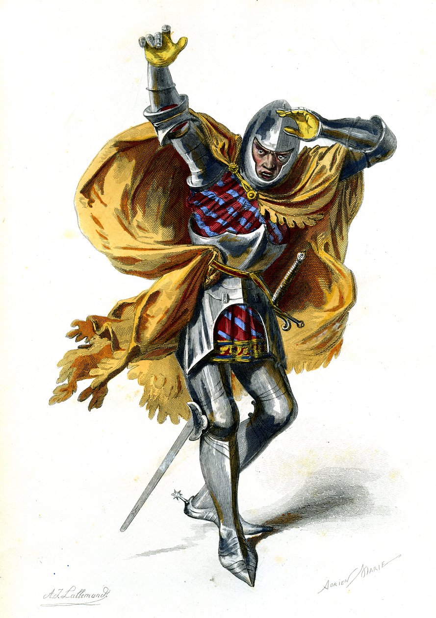 Conversion de Saint Paul: Saulus, performance sous le roi français Charles VI. 1872 (gravure) - Adrien Emmanuel Marie