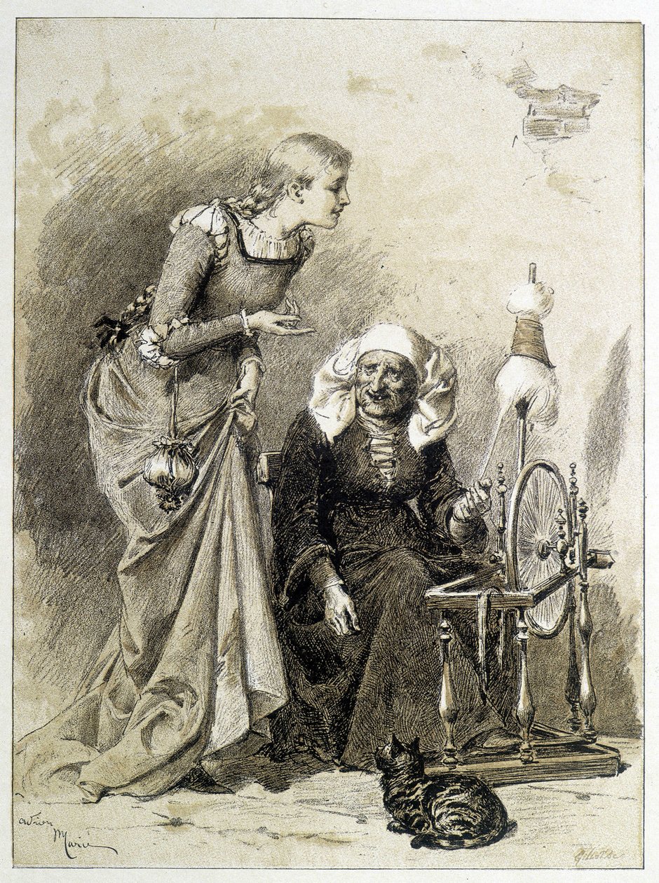 La Belle au Bois Dormant - dans « Les Contes de Fées » par Charles Perrault, illustrations par Adrien Marie - Adrien Emmanuel Marie