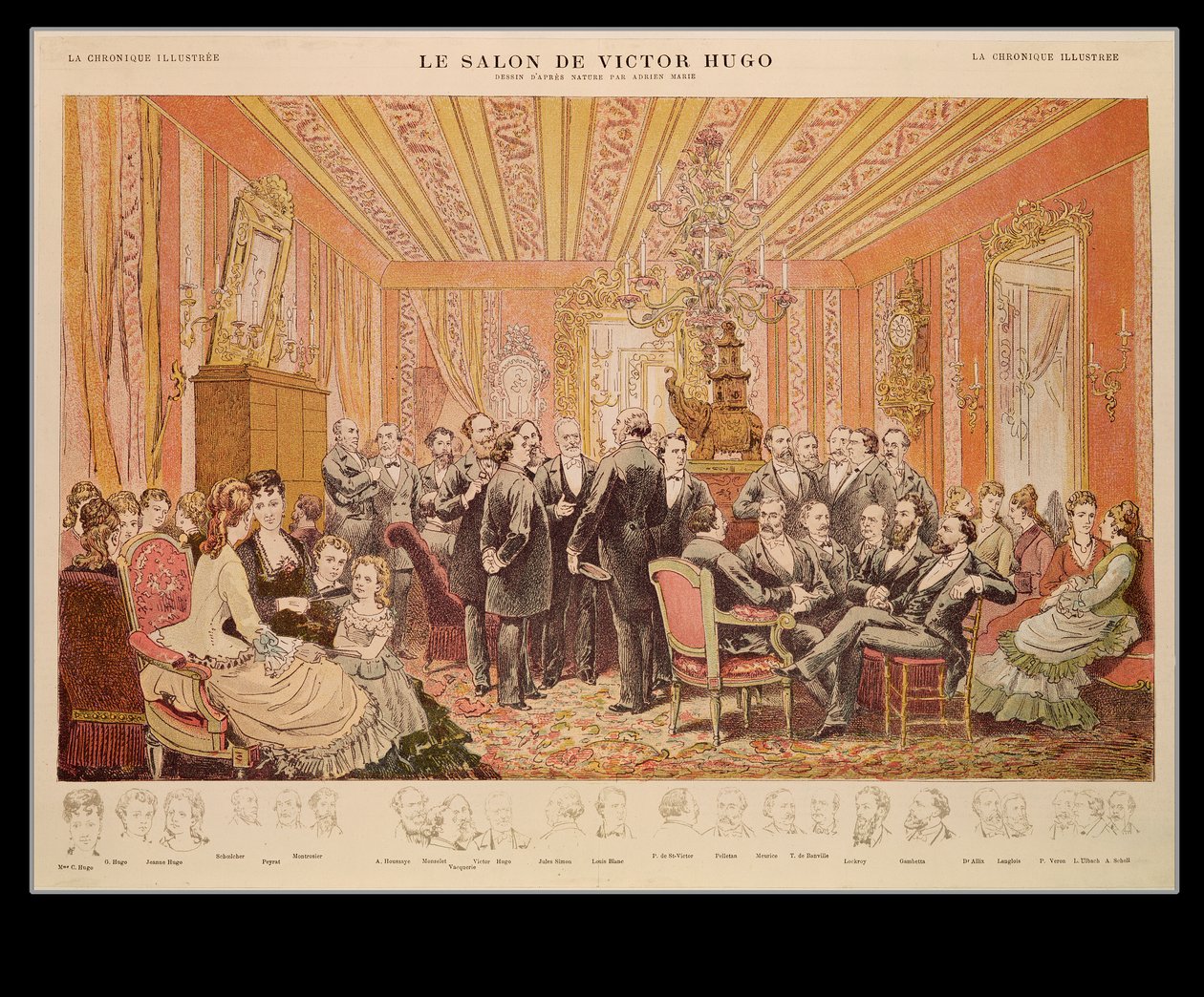 Le Salon de Victor Hugo (1802-85) 21 rue de Clichy, illustration de 