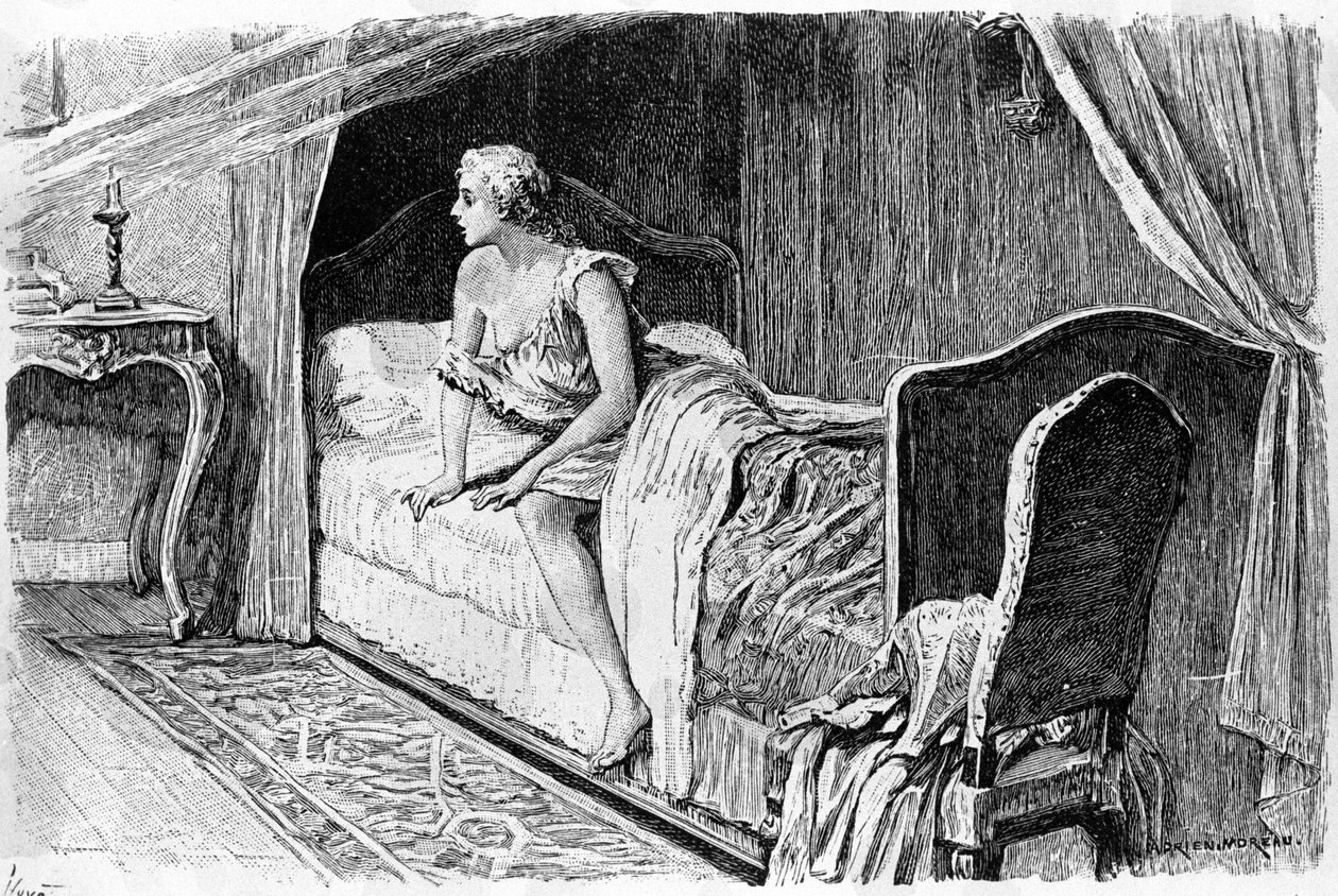Gravure par Adrien Moreau (1843-1906) illustrant « Candide » de François Marie Arouet dit Voltaire (1694-1778) - Adrien Moreau