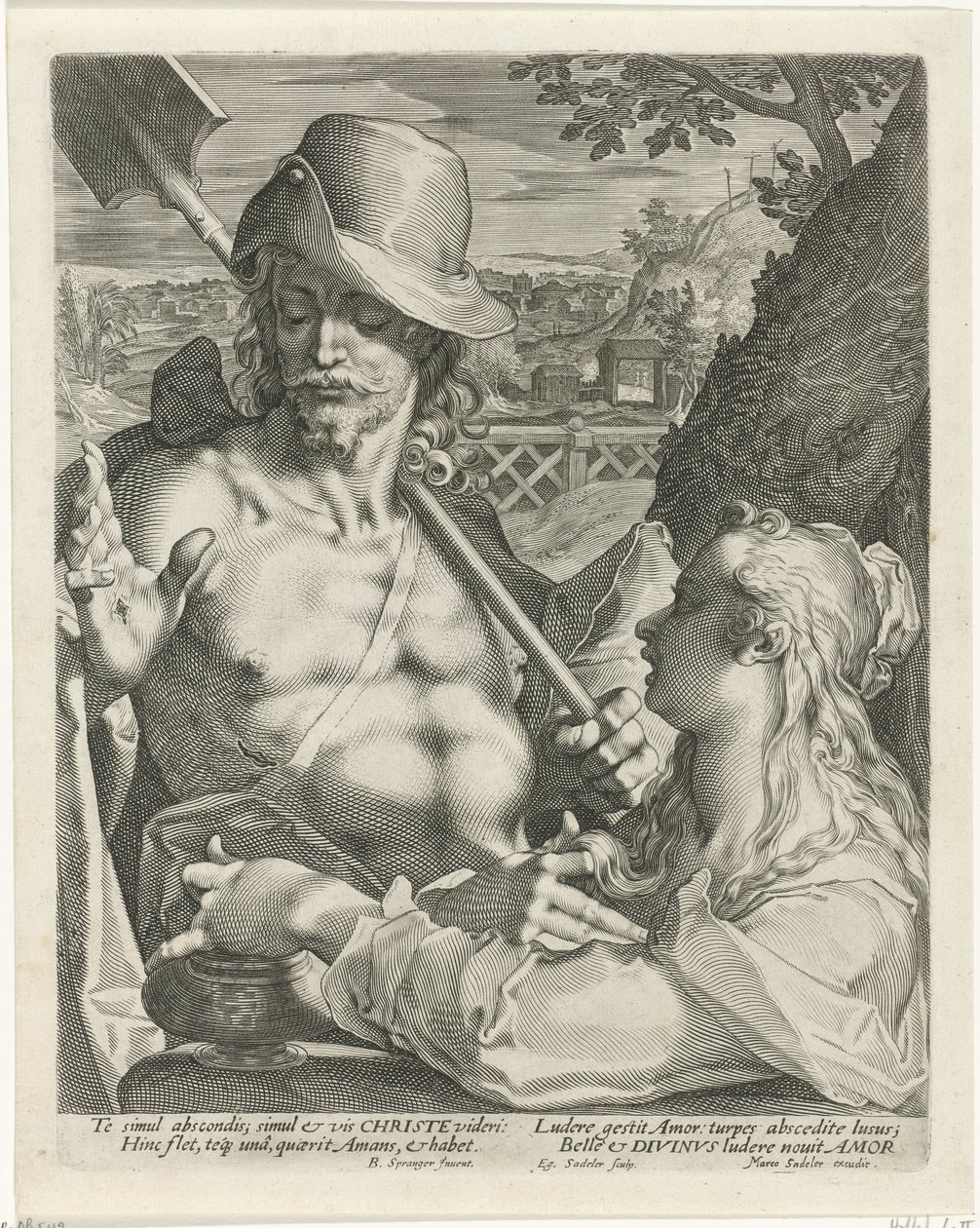 Le Christ apparaît comme jardinier à Marie Madeleine (Noli me tangere) - Egidius  Sadeler (II)