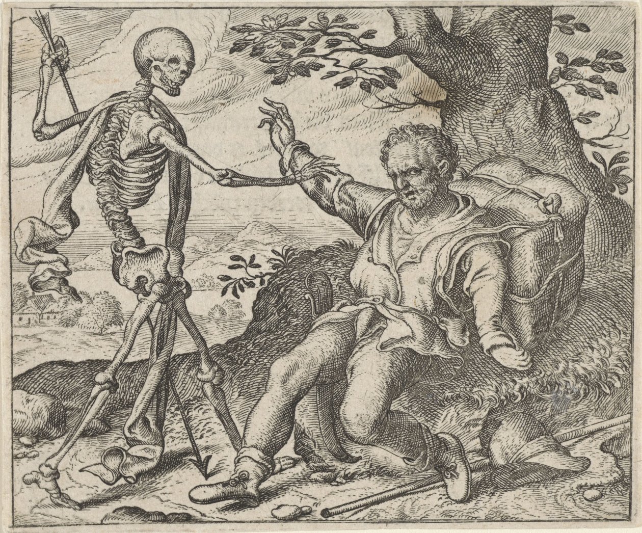 Fable du vieil homme et de la mort - Egidius  Sadeler (II)