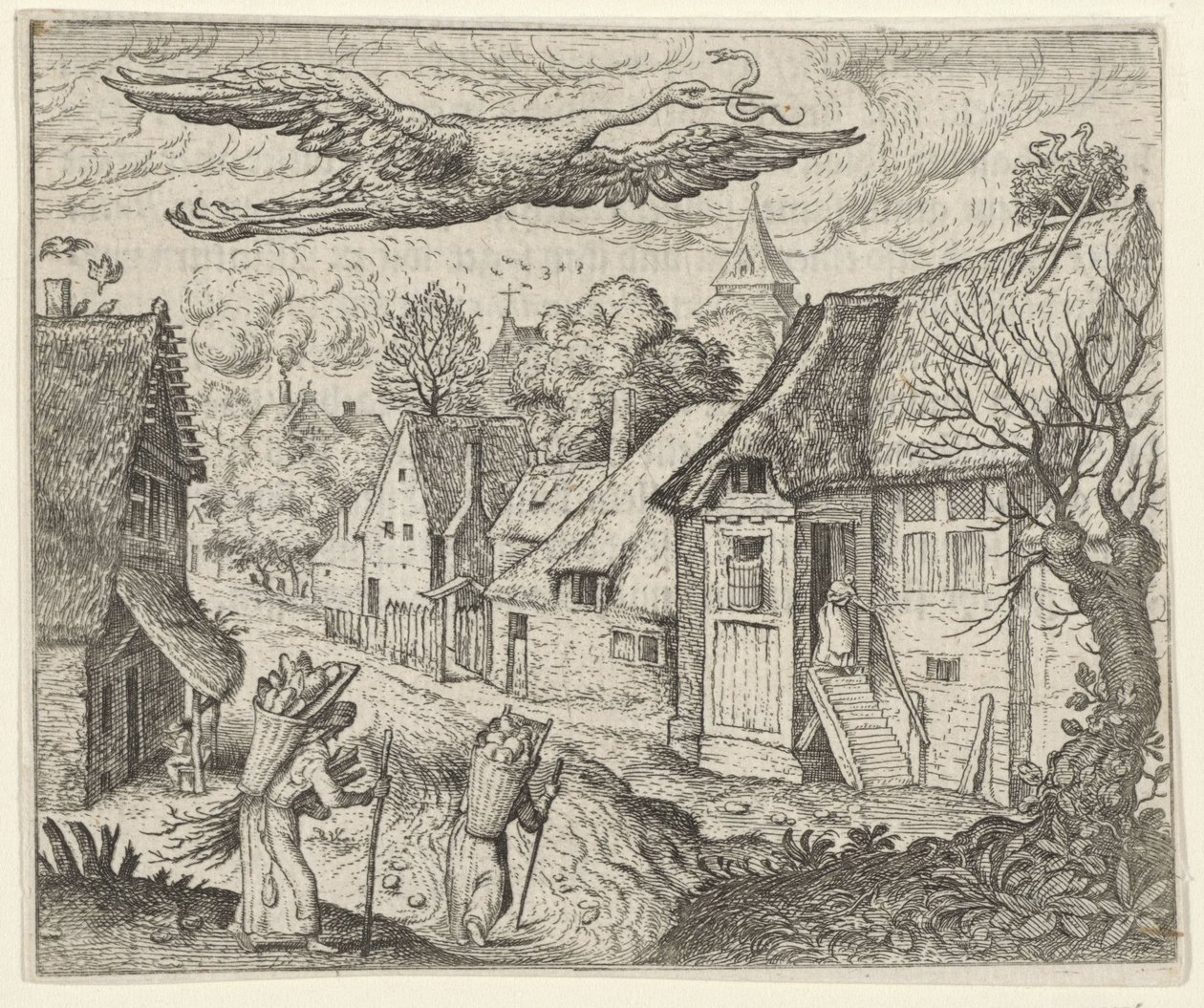 Fable de la vieille cigogne - Egidius  Sadeler (II)