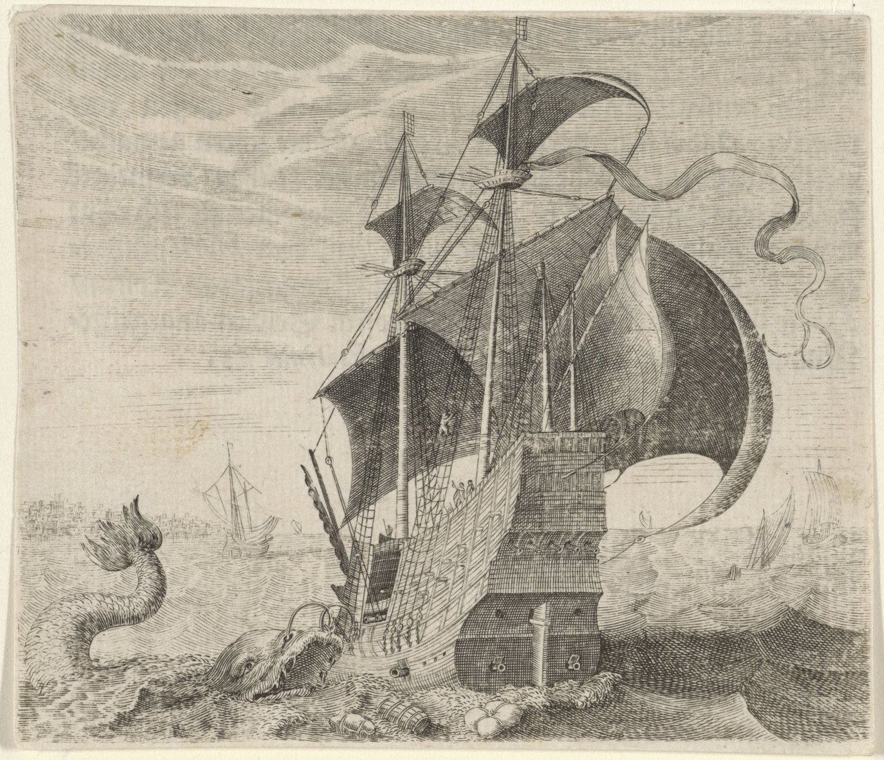 Fable du navire et de la baleine - Egidius  Sadeler (II)