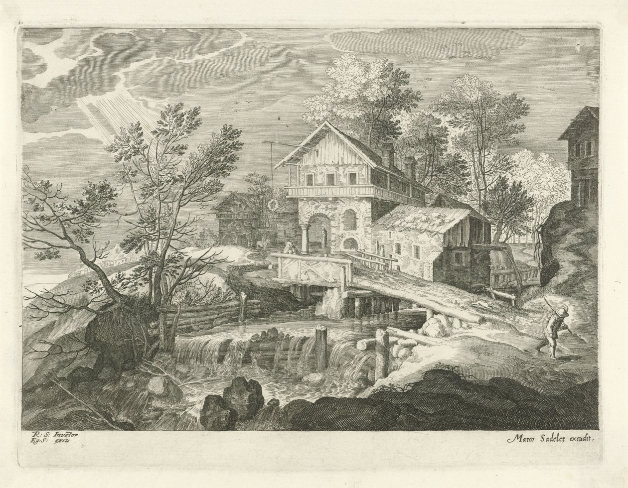 Auberge et quelques maisons près d