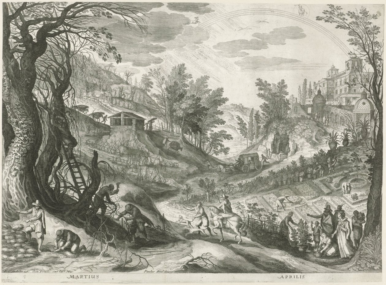 Mars et avril - Egidius  Sadeler (II)