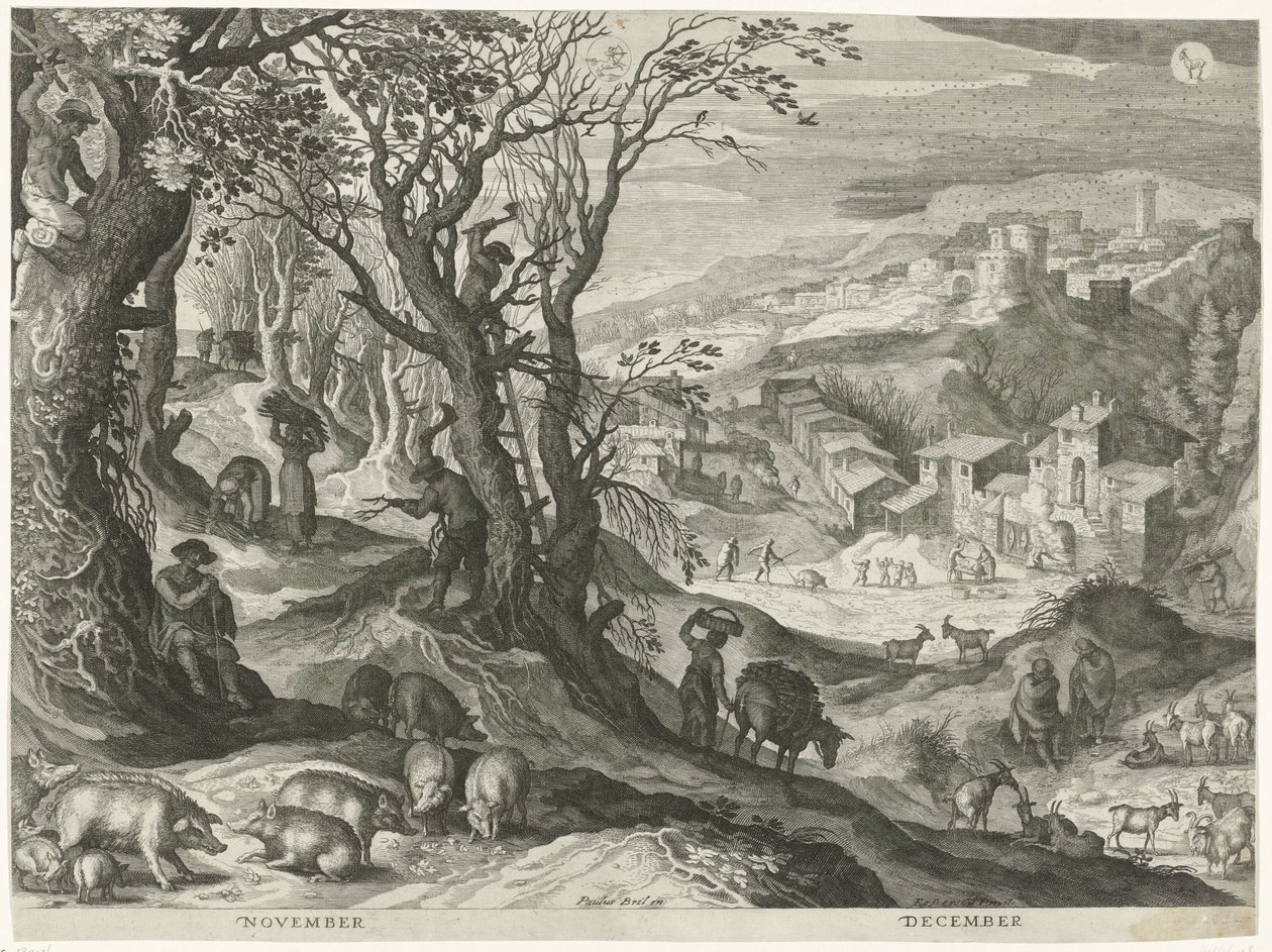 Novembre et décembre - Egidius  Sadeler (II)