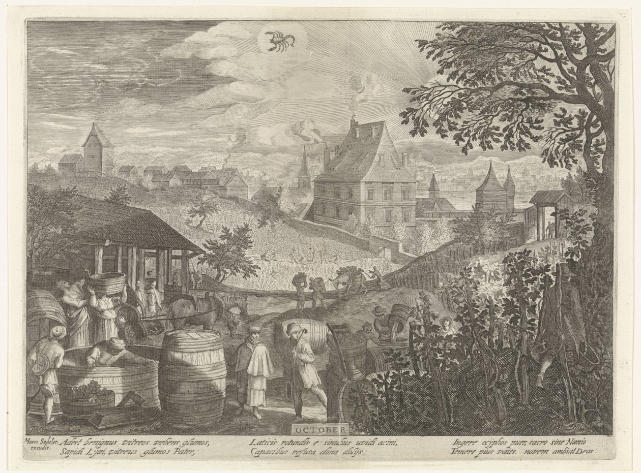 Octobre - Egidius  Sadeler (II)