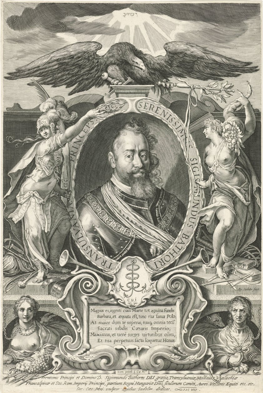 Portrait de Sigismund Báthory, prince de Transylvanie - Egidius  Sadeler (II)