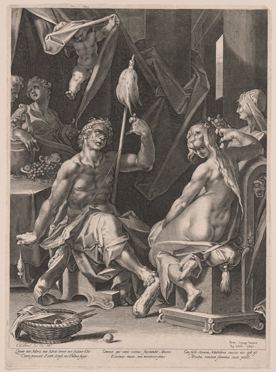 Hercule et Omphale - Aegidius Sadeler II