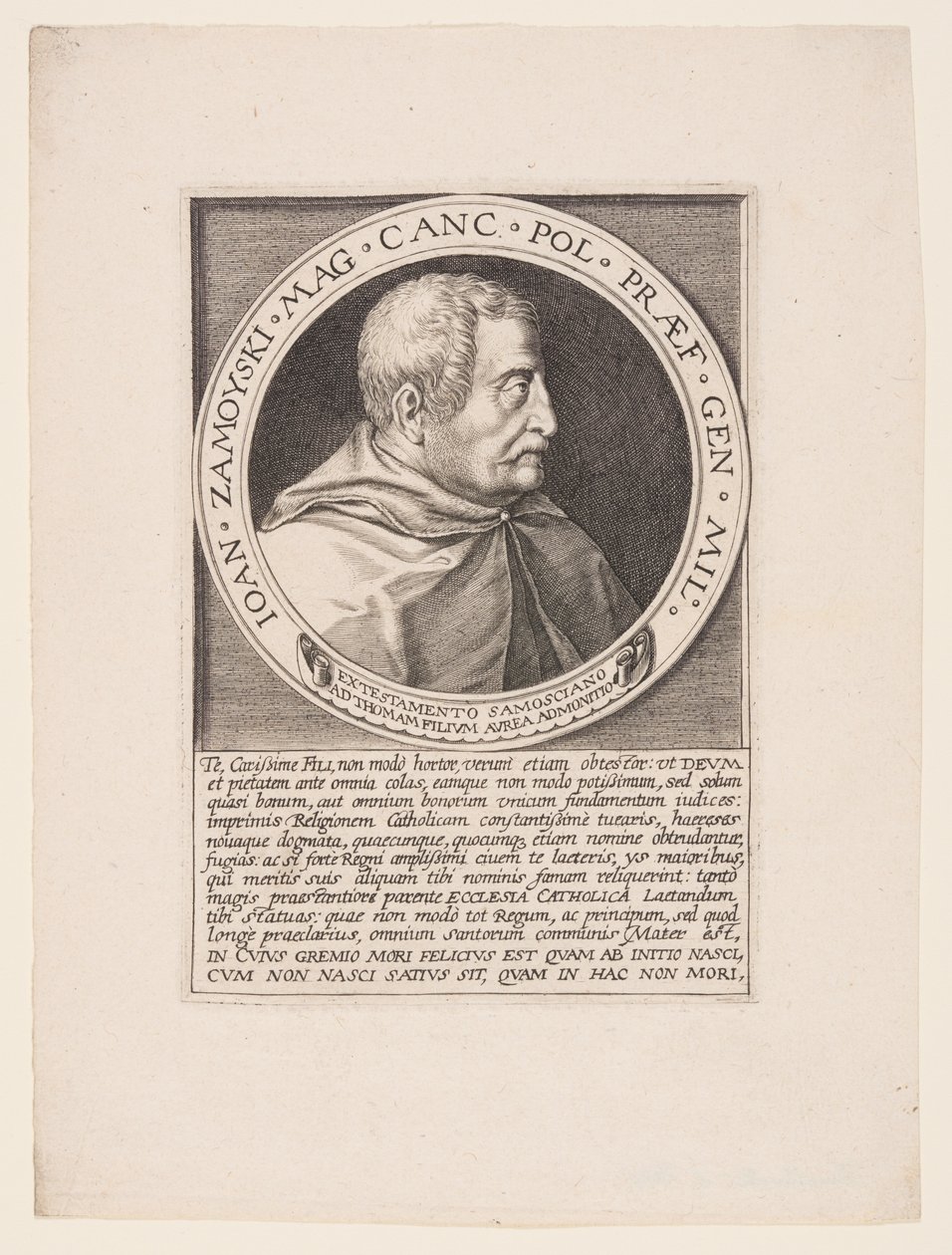 Jan Zamoyski, noble polonais, grand chancelier de la Couronne - Aegidius Sadeler II