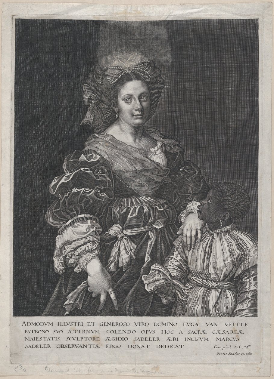 Laura Dianti avec un page noir, 1600-1627 - Aegidius Sadeler II