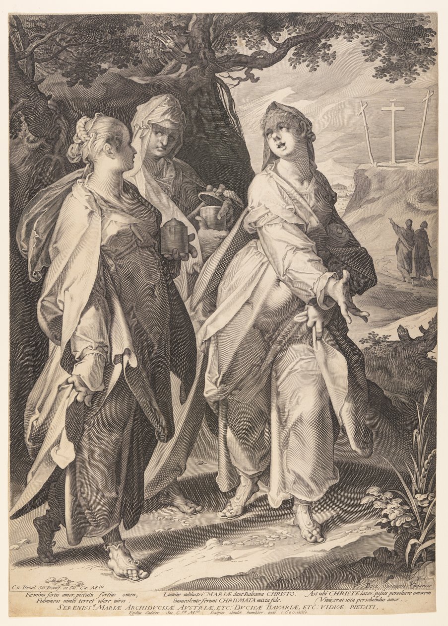 Les trois femmes revenant du tombeau - Aegidius Sadeler II