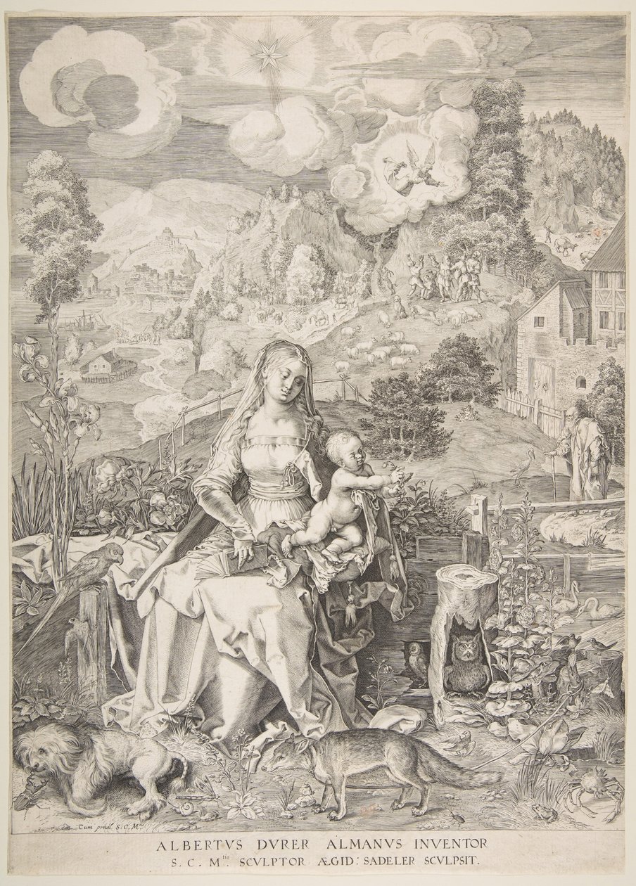 Vierge et Enfant dans un paysage - Aegidius Sadeler II