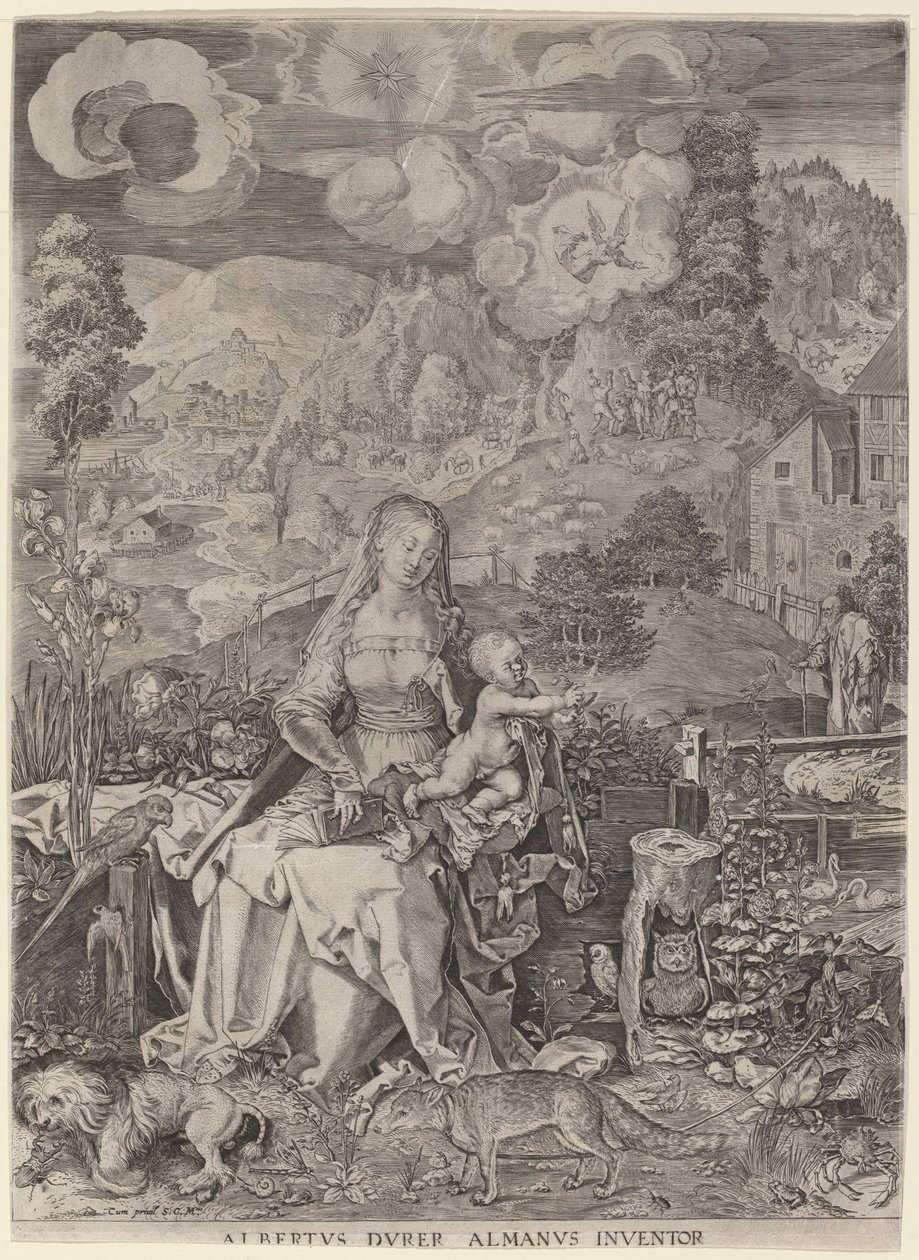 Vierge et Enfant dans un paysage - Aegidius Sadeler II after Albrecht Dürer