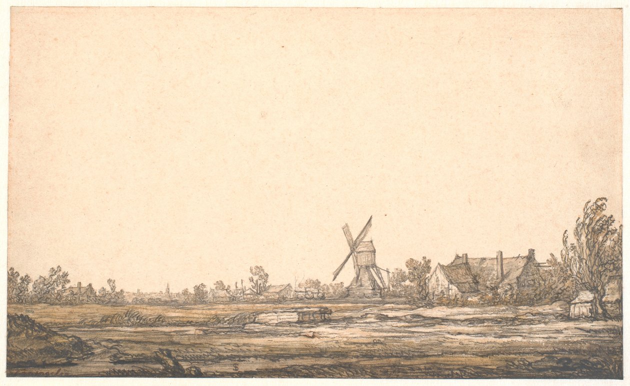 Paysage avec un moulin - Aelbert Cuyp