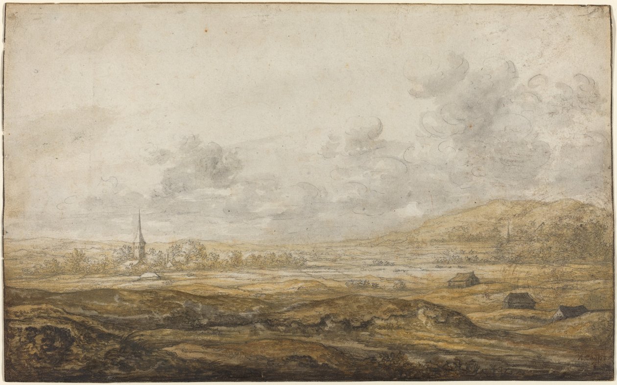 Paysage panoramique le long du Rhin - Aelbert Cuyp