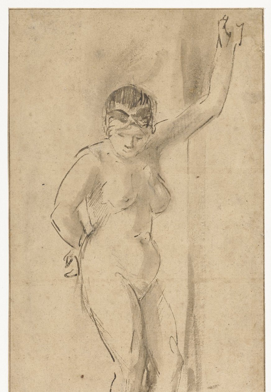Nu féminin debout avec bras levé - Aert de Gelder (attributed to)